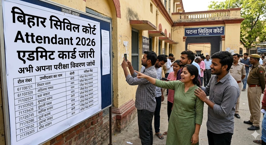 बिहार सिविल कोर्ट Attendant 2026 एडमिट कार्ड 