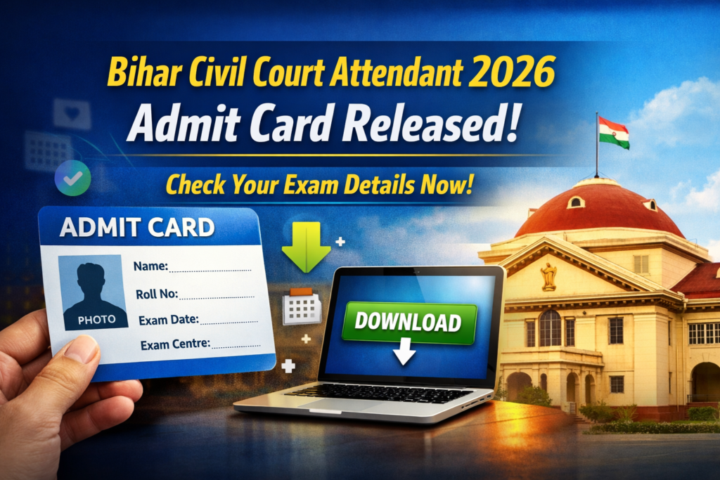 बिहार सिविल कोर्ट Attendant 2026 एडमिट कार्ड