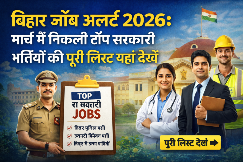 बिहार जॉब अलर्ट 2026