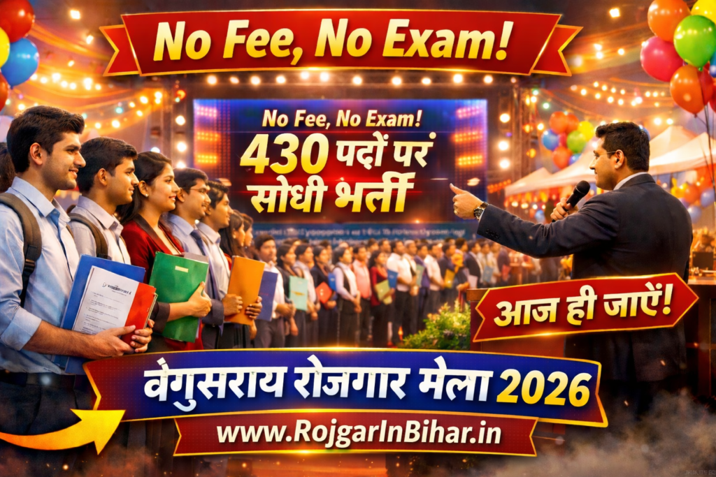 बेगूसराय में 430 पदों पर सीधी भर्ती